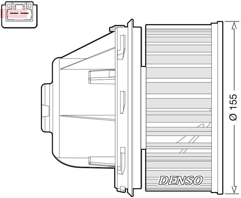 DENSO DEA10053 Innenraumgebläse FORD GALAXY (WA6) 2.0 TDCi 2.0 (00-15)