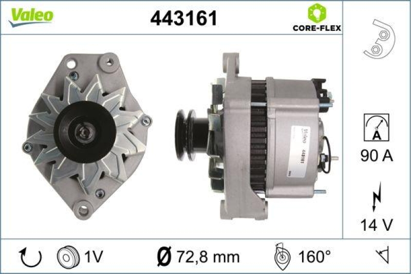 VALEO 443161 Generator - CORE-FLEX - Passat