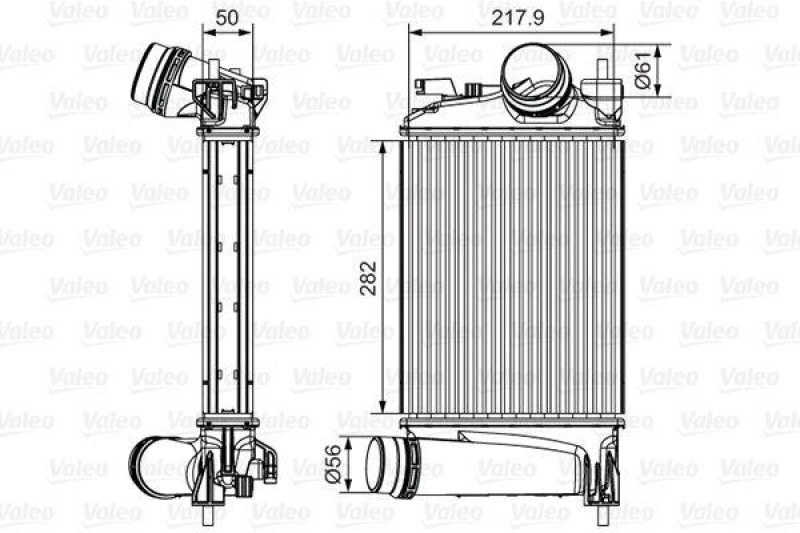 VALEO 818294 Ladeluftkuhler, NISSAN Quashqai 1.2l