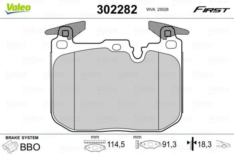 VALEO 302282 SBB-Satz FIRST