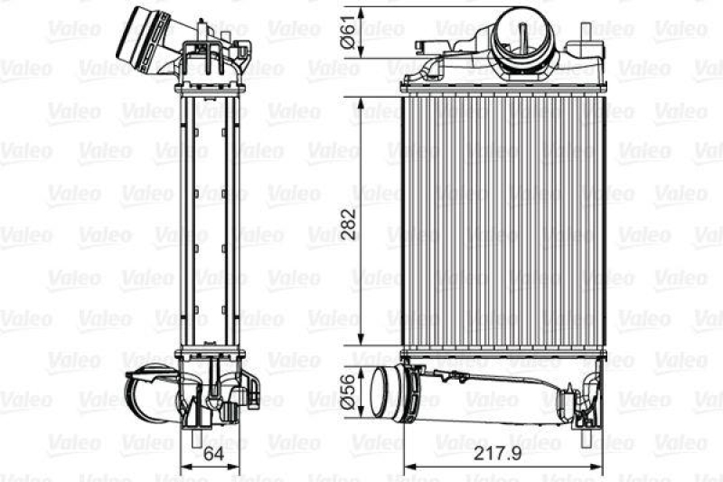 VALEO 818295 Ladeluftkuhler, NISSAN Quashqai 2l p