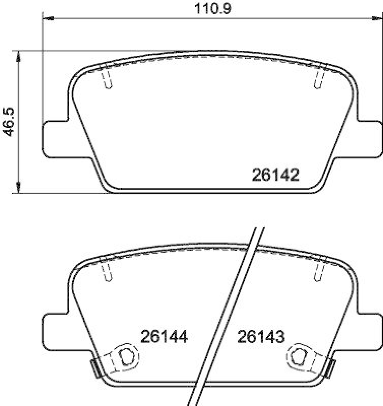 HELLA 8DB 355 040-081 Scheibenbremsbelagsatz