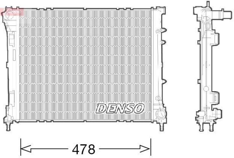 DENSO DRM09043 Kühler FIAT PANDA (312_, 319_) 0.9 4x4 (2014 - )