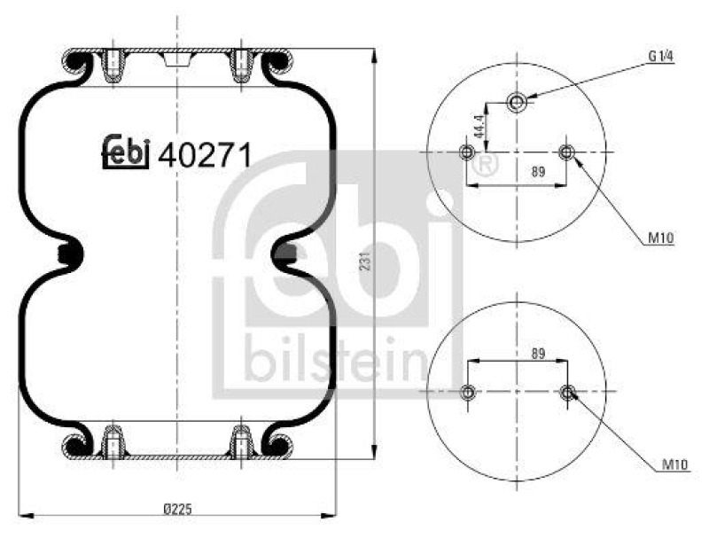 FEBI BILSTEIN 40271 Luftfederbalg für Schmitz Cargobull