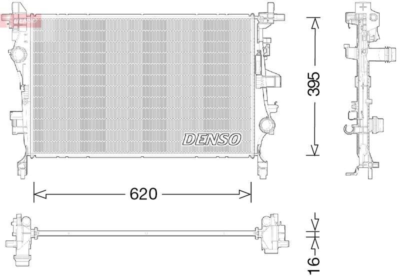 DENSO DRM09044 Kühler FIAT 500X (334_) 1.4 (2014 - )