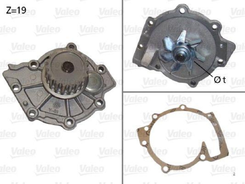 VALEO 506854 Wasserpumpe VOLVO XC 90 I 2.4 TDI