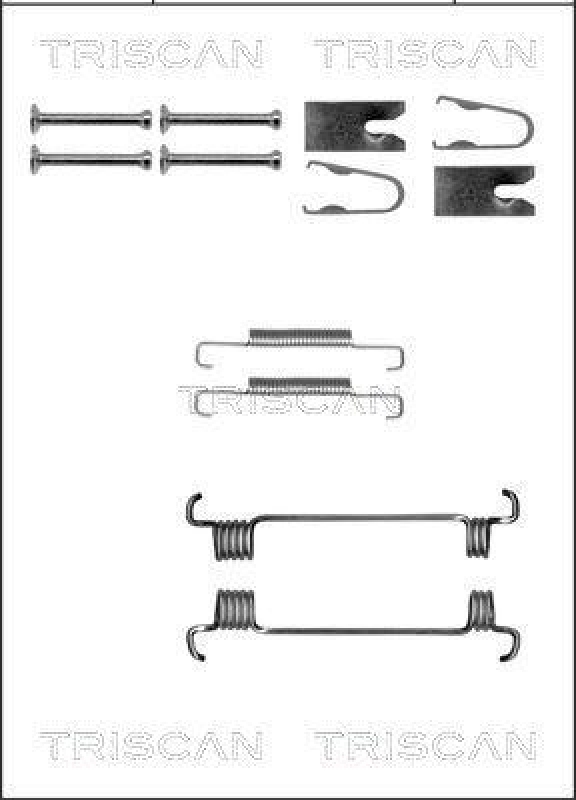 TRISCAN 8105 152563 Montagesatz F. Bremsbacken, Handbremse für Fiat