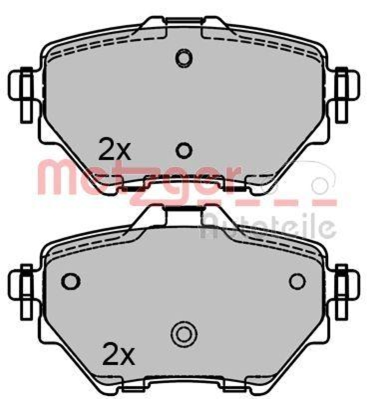 METZGER 1170798 Bremsbelagsatz, Scheibenbremse WVA 25 839/840