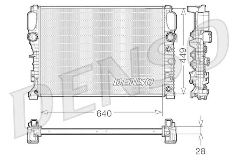 DENSO DRM17091 Kühler MERCEDES-BENZ E-CLASS (W211) E 220 CDI (211.006) (2002 - 2008)