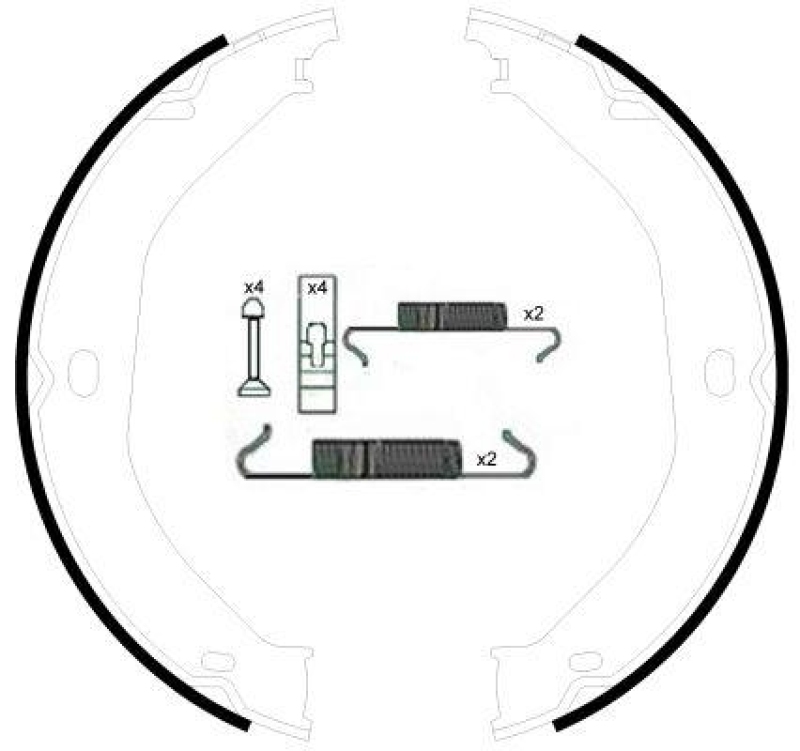 HELLA 8DA 355 050-891 Bremsbackensatz für JEEP GRAND CHEROKEE II