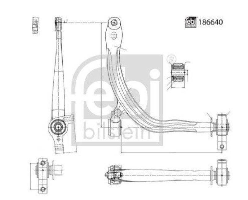 FEBI BILSTEIN 186640 Querlenker mit Lagern für CITROEN