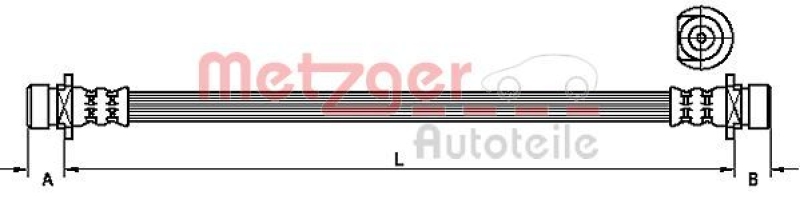 METZGER 4115162 Bremsschlauch für HONDA HA links