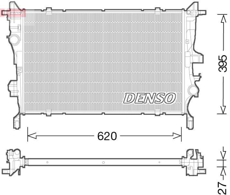 DENSO DRM09045 Kühler JEEP RENEGADE Closed Off-Road Vehicle (BU) 2.0 CRD 4x4 (2014 - )