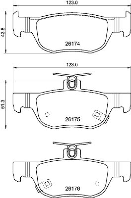 HELLA 8DB 355 040-101 Scheibenbremsbelagsatz