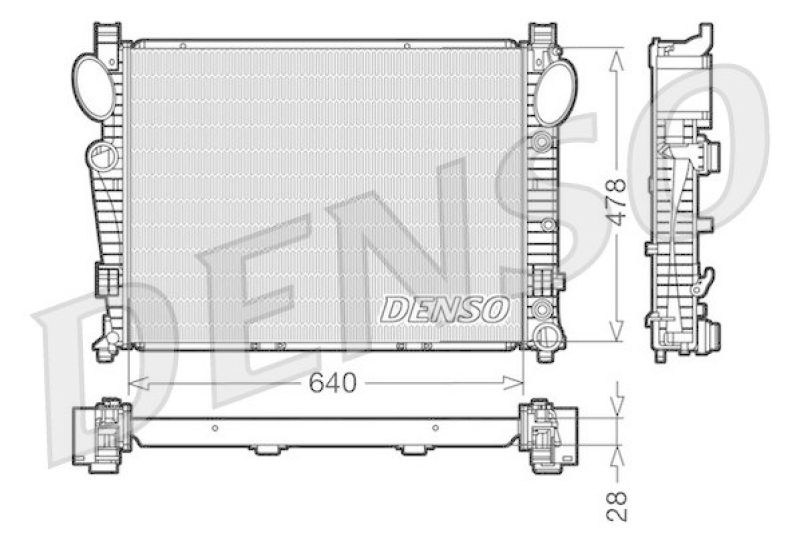 DENSO DRM17093 Kühler MERCEDES-BENZ S-CLASS (W220) S 320 (220.065, 220.165) (1998 - 2005)