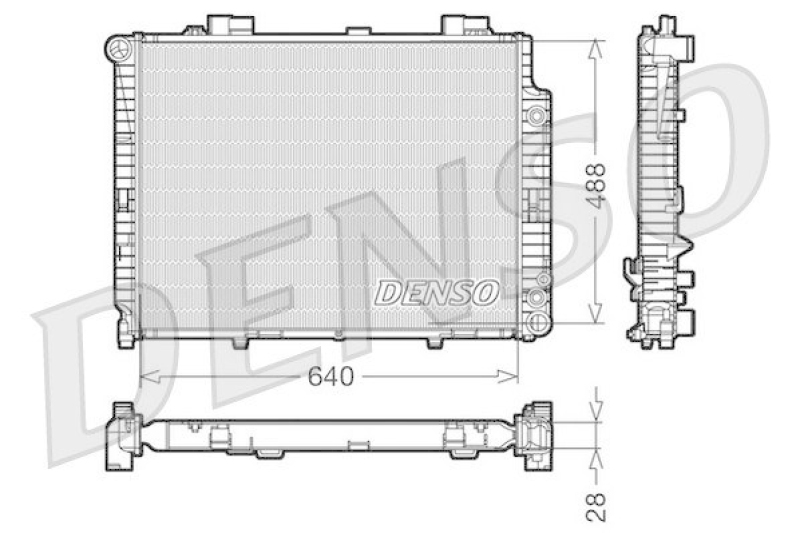 DENSO DRM17101 Kühler MERCEDES-BENZ E-CLASS Estate (S210) E 220 T CDI (210.206) (1999 - 2003)