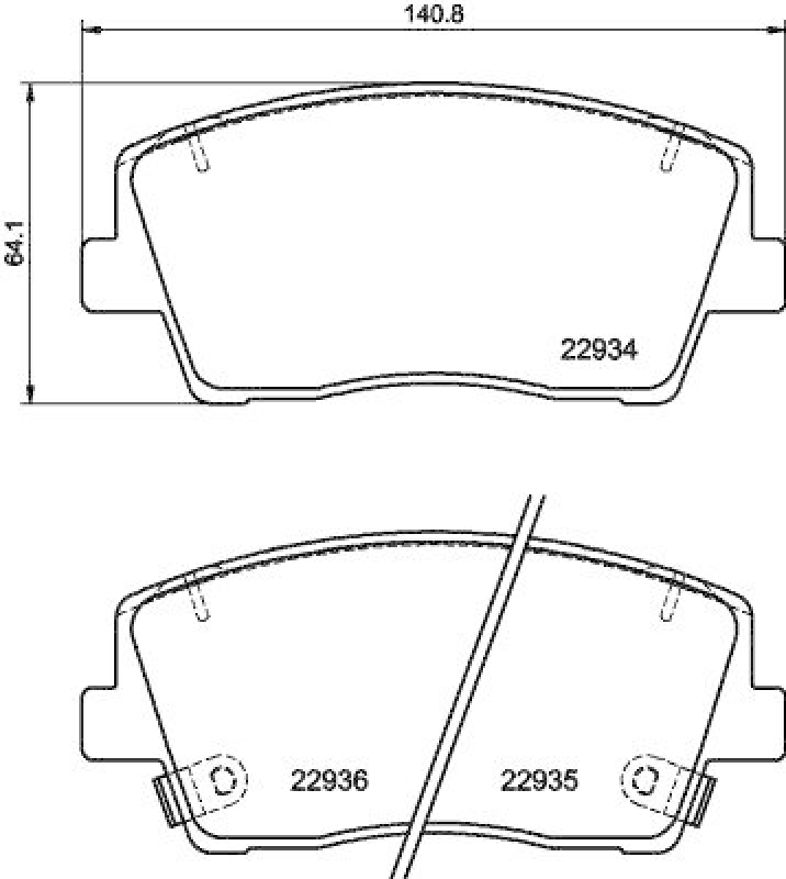 HELLA 8DB 355 040-111 Scheibenbremsbelagsatz