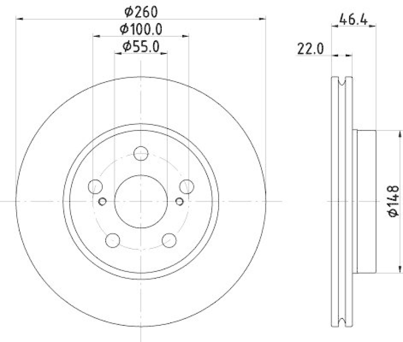 HELLA 8DD 355 135-141 Bremsscheibe