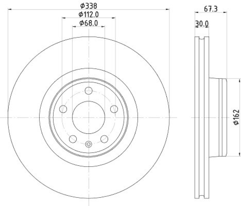 HELLA 8DD 355 135-151 Bremsscheibe