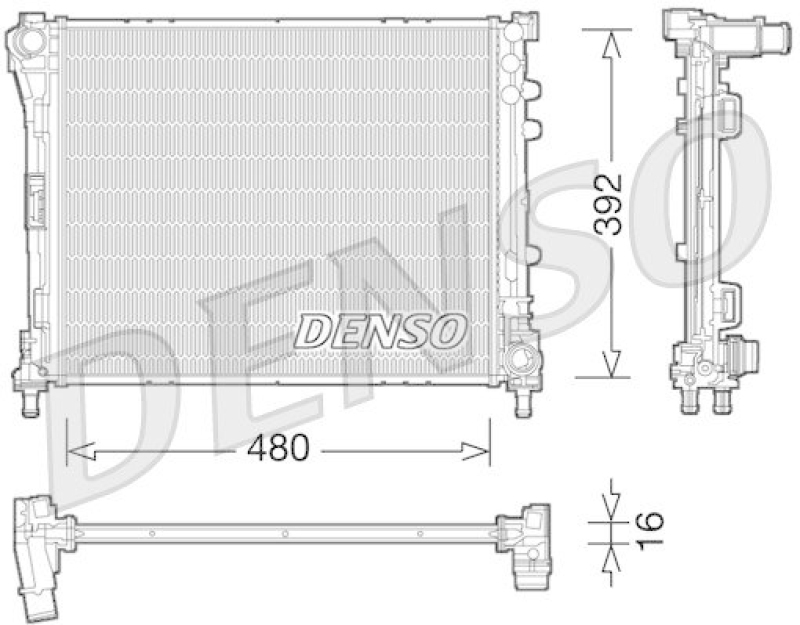 DENSO DRM09087 Kühler FIAT PANDA (519, 319) 0.9 (2012 - )