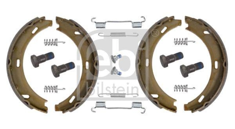 FEBI BILSTEIN 08200 Bremsbackensatz für Feststellbremse, mit Anbaumaterial für Mercedes-Benz