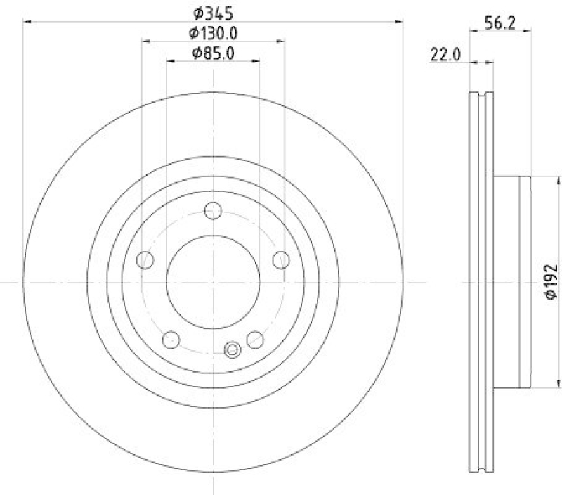 HELLA 8DD 355 135-171 Bremsscheibe