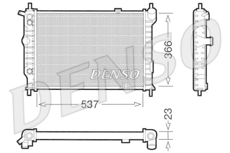 DENSO DRM20012 Kühler OPEL ASTRA F Hatchback (53_, 54_, 58_, 59_) 1.6 i (1991 - 1998)