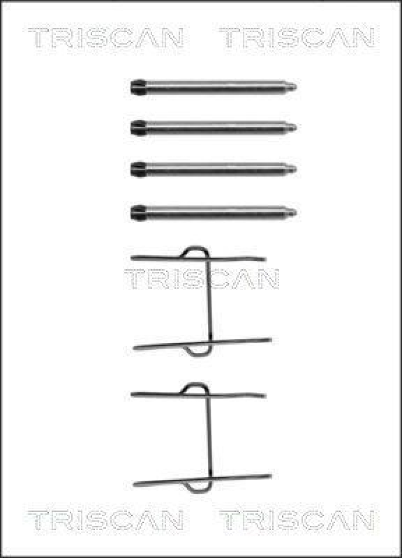 TRISCAN 8105 381533 Montagesatz, Scheibenbremsbelag für Citroen Ax