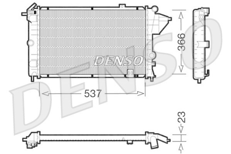 DENSO DRM20023 Kühler OPEL VECTRA A (86_, 87_) 1.8 i CAT (1990 - 1995)