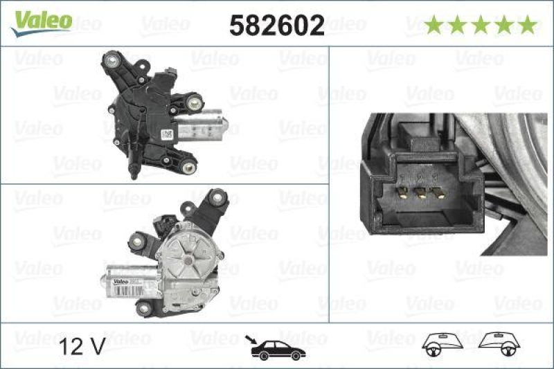 VALEO 582602 Wischermotor Heck