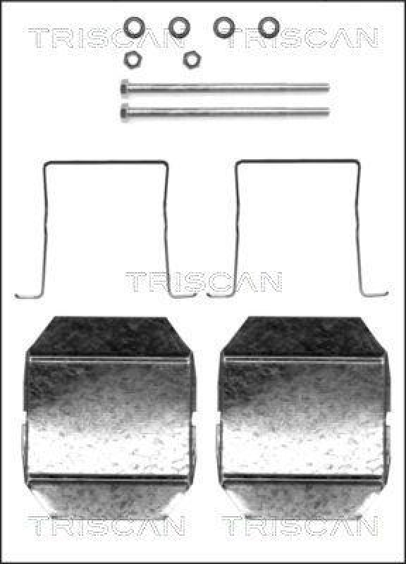 TRISCAN 8105 381611 Montagesatz, Scheibenbremsbelag für Citroen