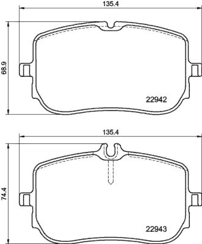 HELLA 8DB 355 040-161 Scheibenbremsbelagsatz