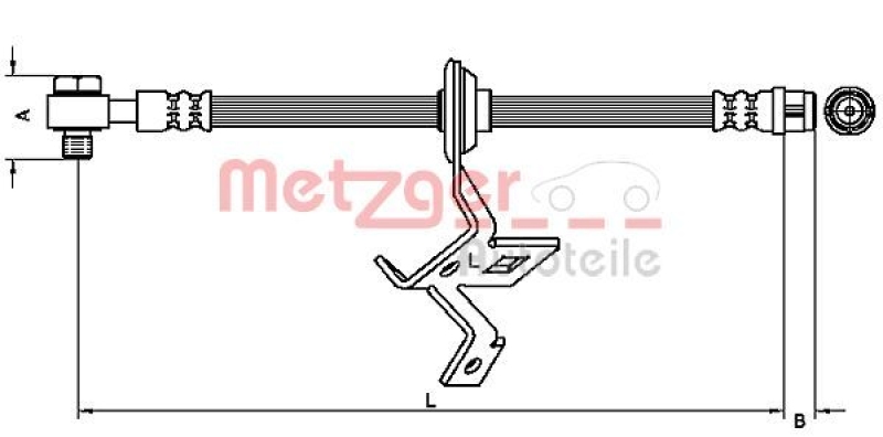 METZGER 4116209 Bremsschlauch für MB VA links