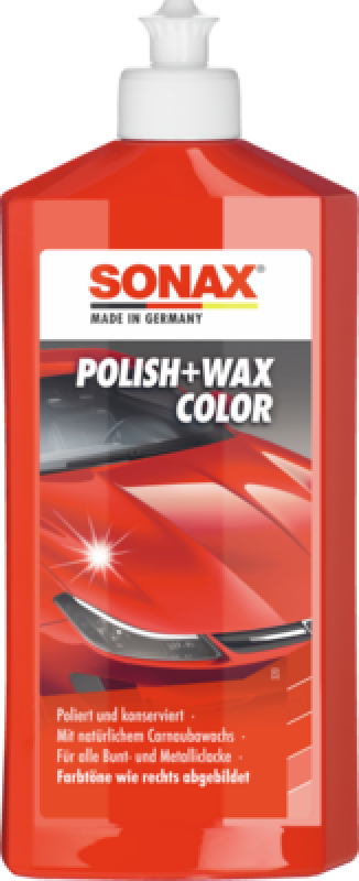 SONAX 02964000 Polish + Wax Color rot 500ml