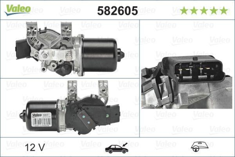 VALEO 582605 Wischermotor Front