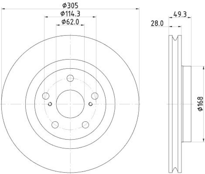 HELLA 8DD 355 135-241 Bremsscheibe