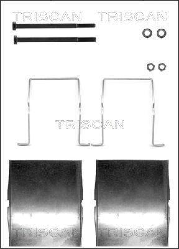 TRISCAN 8105 381614 Montagesatz, Scheibenbremsbelag für Citroen