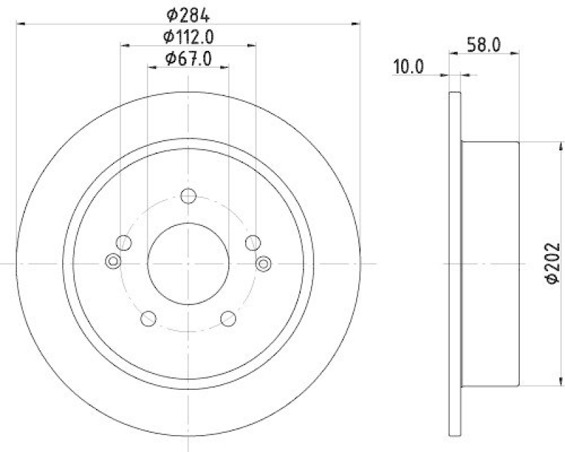 HELLA 8DD 355 135-251 Bremsscheibe