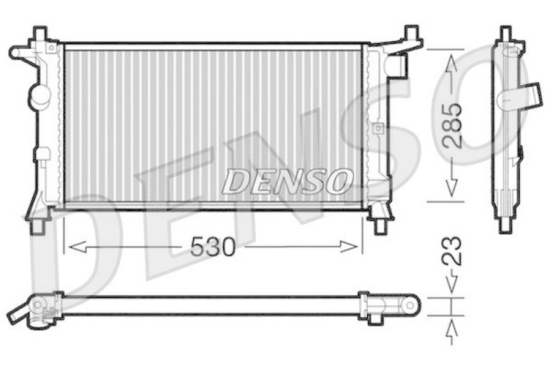 DENSO DRM20037 Kühler OPEL CORSA B (73_, 78_, 79_) 1.2 i (1993 - 2000)