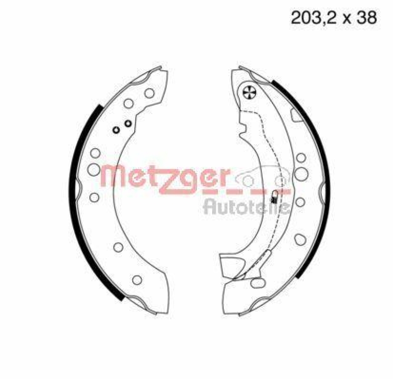 METZGER Bremsbackensatz