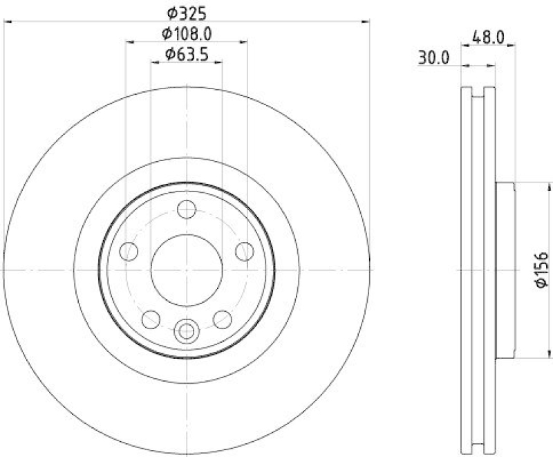 HELLA 8DD 355 135-261 Bremsscheibe