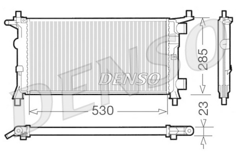 DENSO DRM20041 Kühler OPEL CORSA B (73_, 78_, 79_) 1.0 i 12V (1996 - 2000)