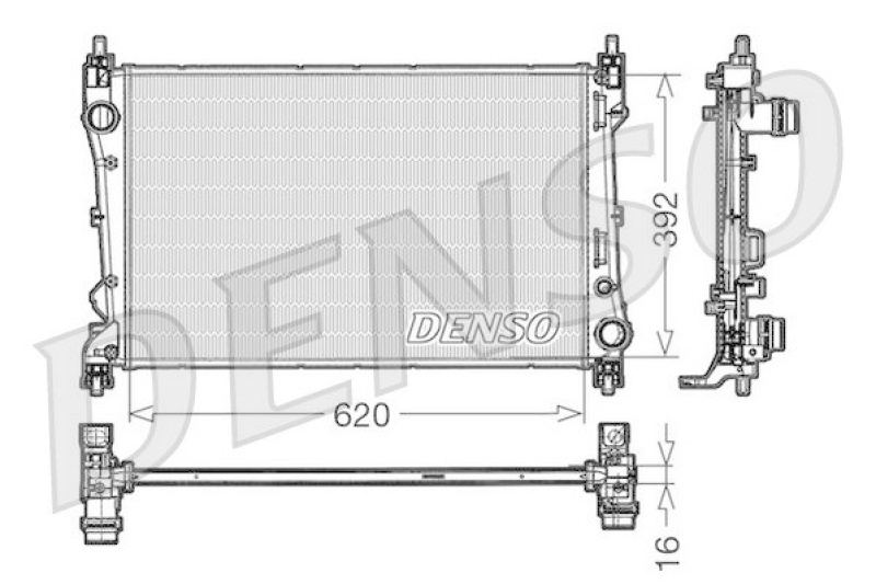 DENSO DRM09113 Kühler FIAT DOBLO Box Body / Estate (263) 1.3 D Multijet (2010 - )