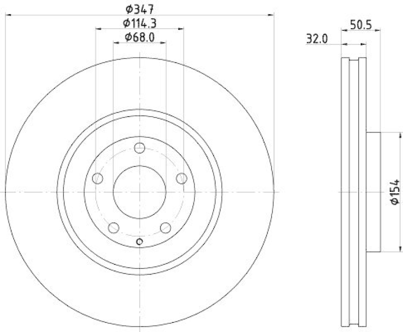 HELLA 8DD 355 135-271 Bremsscheibe