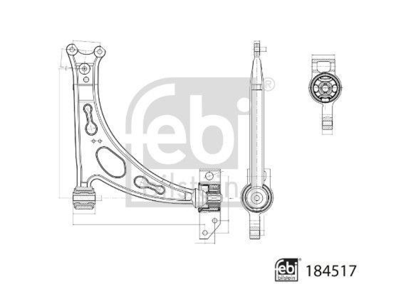 FEBI BILSTEIN 184517 Querlenker mit Lagern f&uuml;r VW-Audi