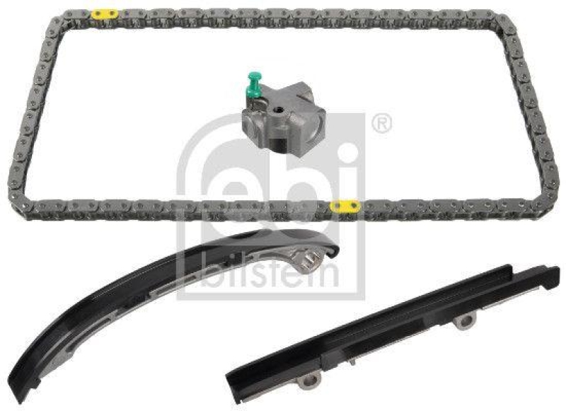 FEBI BILSTEIN 106628 Steuerkettensatz für Nockenwelle, mit Gleitschienen und Kettenspanner für NISSAN