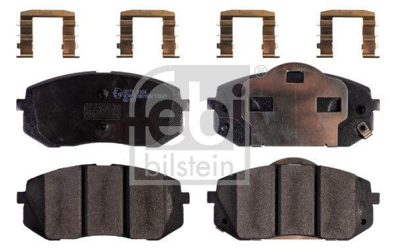 FEBI BILSTEIN 116410 Bremsbelagsatz mit Anbaumaterial für KIA