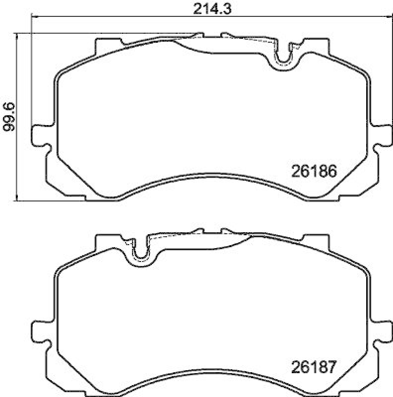 HELLA 8DB 355 040-241 Scheibenbremsbelagsatz