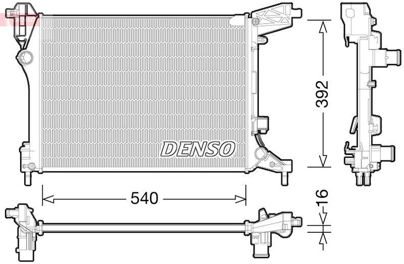 DENSO DRM09165 Kühler FIAT OE-Nr. 51887898