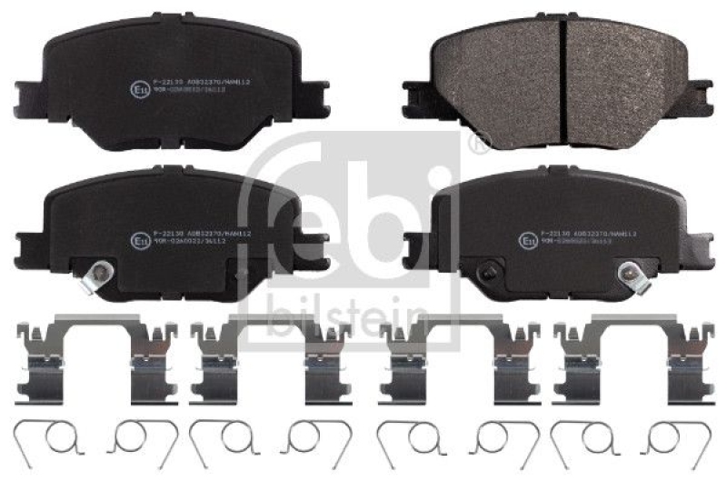 FEBI BILSTEIN 116247 Bremsbelagsatz mit Befestigungsmaterial für Vauxhall